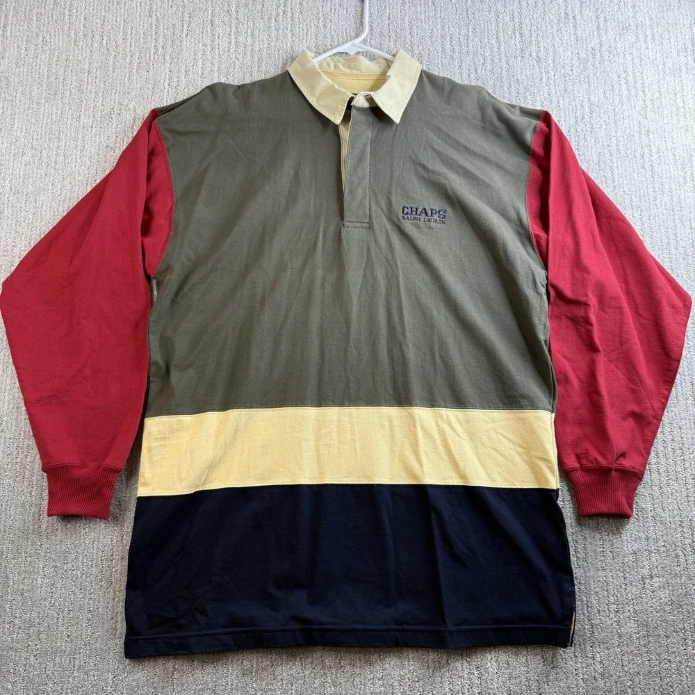 Vintage Chaps Ralph Lauren Rugby Polo Men's Size Large